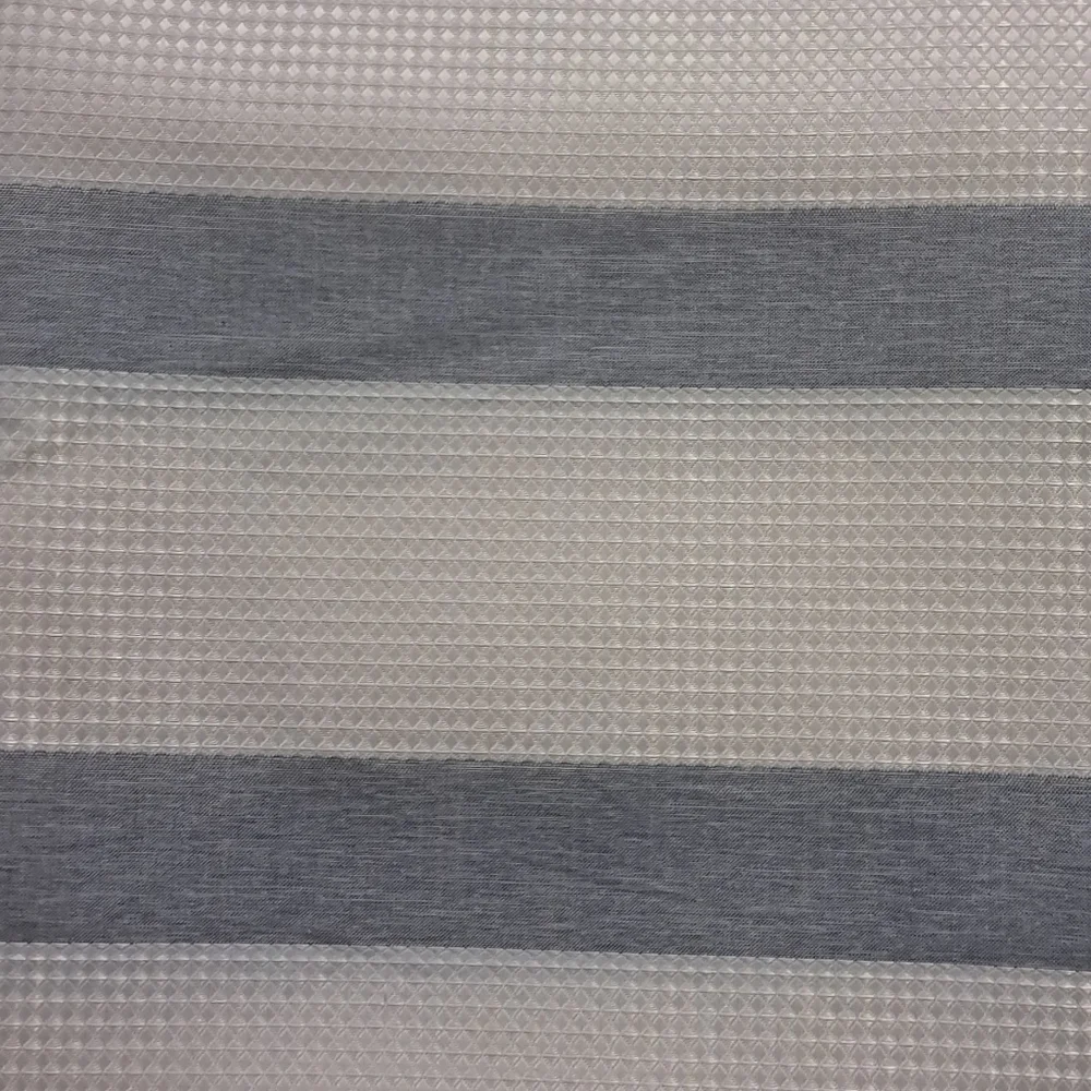 One Panel Gray White Striped Standard Fabric Shower Curtain NWOT